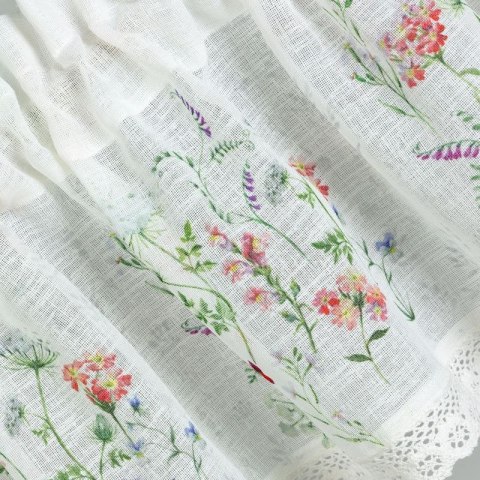 Firana gotowa Sylwia kolor różowy 30x150 cm taśma