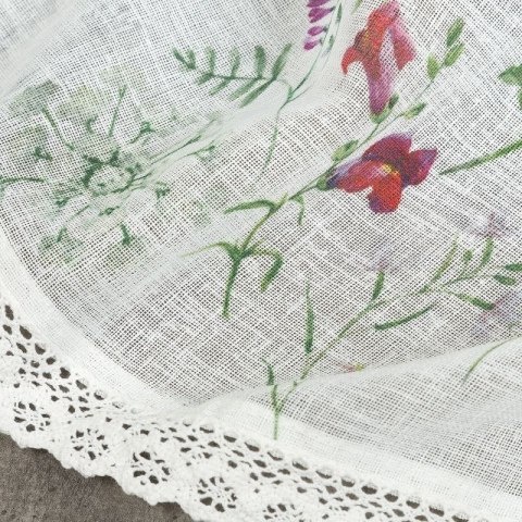 Firana gotowa Sylwia kolor różowy 30x150 cm taśma