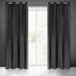 Zasłona gotowa Lussi 140x250 cm kolor czarny