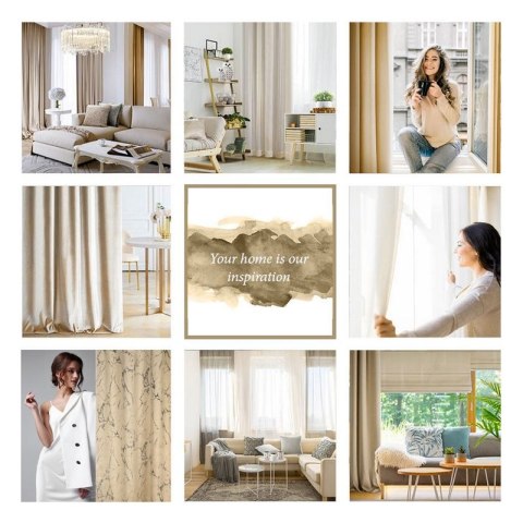 Zasłona gotowa WERA 140x250 cm kolor cappuccino