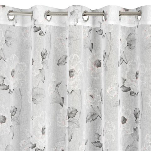 Firana gotowa Bessy kolor różowy 350x250 cm