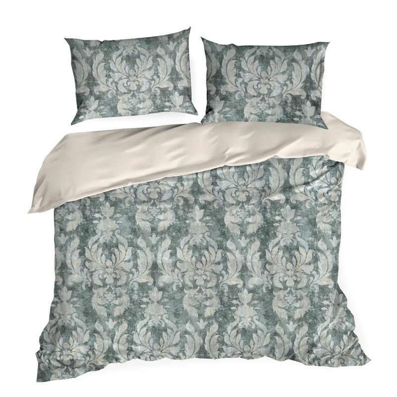 KOMPLET POŚCIELI ZOJA 06 220X200 CM, 2 SZT. 70X80 CM STALOWY KOMPLET POŚCIELI ZOJA 06 220X200 CM, 2 SZT. 70X80 CM STALOWY