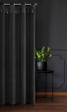 Zasłona gotowa Jasper 140x250 cm kolor czarny