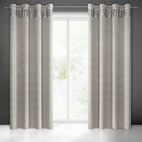 Zasłona gotowa JASPER 140x250 cm kolor srebrny