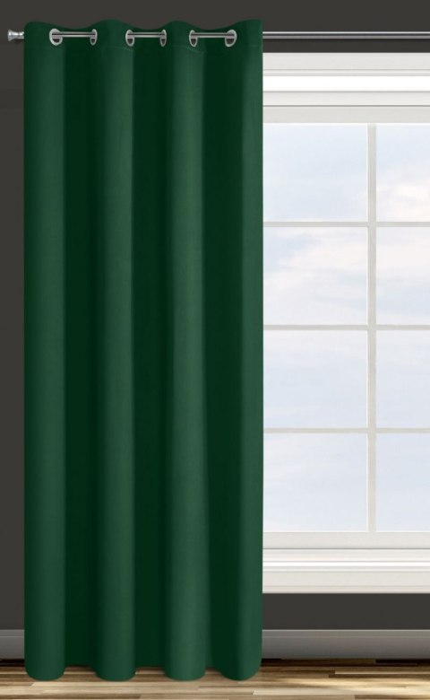Zasłona gotowa zaciemnająca zaciemnająca PARISA 140X250 cm kolor ciemnozielony