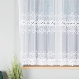 BASTIA Firanka żakardowa konfekcjonowana na prosto, 160x300 cm, kolor 001 biały 648107/BIS/P01/160300/1
