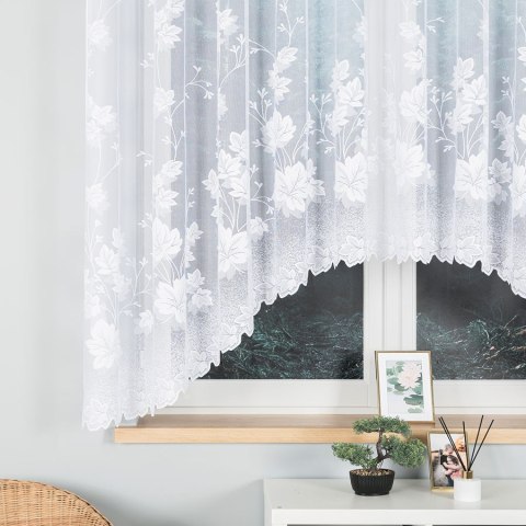 BOŻENA Firanka żakardowa konfekcjonowana, 160x300cm, kolor 001 biały 023025/000/001/160300/1 BOŻENA Firanka żakardowa konfekcjonowana, 160x300cm, kolor 001 biały 023025/000/001/160300/1