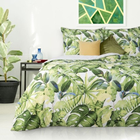 KOMPLET POŚCIELI SATYNOWEJ MONSTERA 160X200 CM, 2 SZT. 70X80 CM WIELOKOLOROWY KOMPLET POŚCIELI SATYNOWEJ MONSTERA 160X200 CM, 2 SZT. 70X80 CM WIELOKOLOROWY