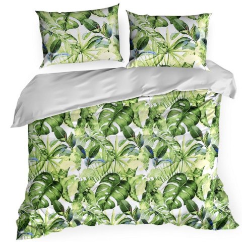 KOMPLET POŚCIELI SATYNOWEJ MONSTERA 160X200 CM, 2 SZT. 70X80 CM WIELOKOLOROWY KOMPLET POŚCIELI SATYNOWEJ MONSTERA 160X200 CM, 2 SZT. 70X80 CM WIELOKOLOROWY