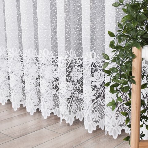 Firanka żakardowa na metry 017480 wysokość 250 cm kolor biały