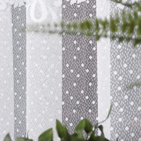 Firanka żakardowa na metry 017480 wysokość 250 cm kolor biały