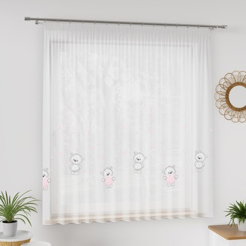 MISIAKI Firanka z ołowianką WOAL PREMIUM, 160cm, kolor 002 szary D00068/WOP/002/160000/1