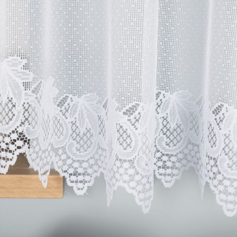 ELŻBIETA Firanka konfekcjonowana, 160x530cm, kolor 001 biały 004164/000/001/160530/1