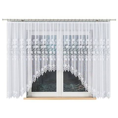 ELŻBIETA Firanka konfekcjonowana, 160x530cm, kolor 001 biały 004164/000/001/160530/1