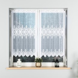 Firanka żakardowa ze wzorem pasowym, wysokość 120cm, kolor 001 biały 181043/000/001/120000/1