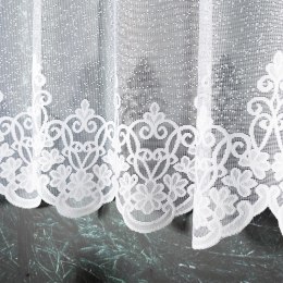 Firanka żakardowa ze wzorem pasowym, wysokość 120cm, kolor 001 biały 181043/000/001/120000/1