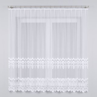 Firanka żakardowa na metry 018982 wysokość 180 cm kolor biały