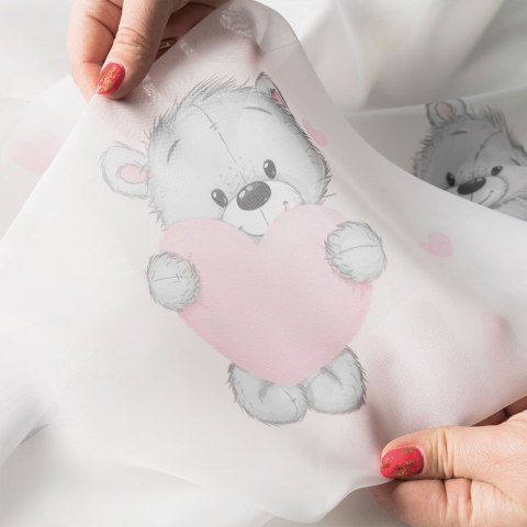 MISIAKI Firanka z ołowianką WOAL PREMIUM, 160cm, kolor 002 szary D00068/WOP/002/160000/1