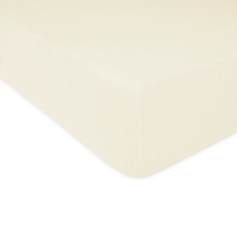 Prześcieradło frotte z gumką 90x200 cm kolor ecru