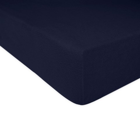 Prześcieradło frotte z gumką 90x200 cm kolor ciemny granat Prześcieradło frotte z gumką 90x200 cm kolor ciemny granat