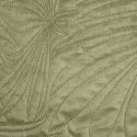 Narzuta welwetowa pikowana we wzór liści palmy LUIZ 200x220 cm kolor jasny zielony