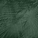 Narzuta welwetowa pikowana we wzór liści palmy LUIZ 220x240 cm kolor ciemny zielony