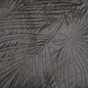 Narzuta welwetowa pikowana we wzór liści palmy LUIZ 220x240 cm kolor grafitowy