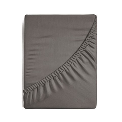 Prześcieradło z satyny bawełnianej z gumką NOVA 220x200 cm kolor popielaty