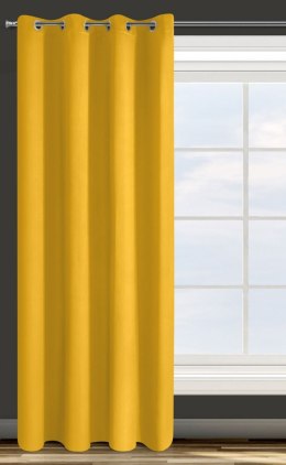 Zasłona zaciemniająca Parisa 135x250 cm kolor musztardowy przelotki