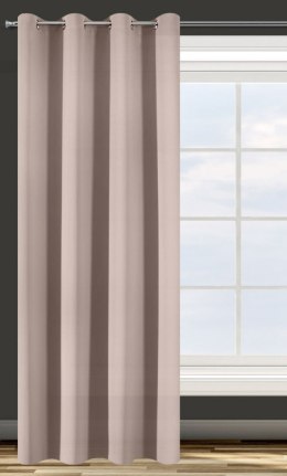 Zasłona zaciemniająca Parisa 135x250 cm kolor pudrowy przelotki
