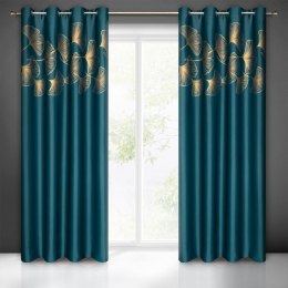 Zasłona gotowa Harmony 140x250 cm kolor ciemnoturkusowy