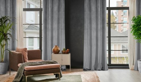 Zasłona gotowa LILI 140x250 cm kolor stalowy