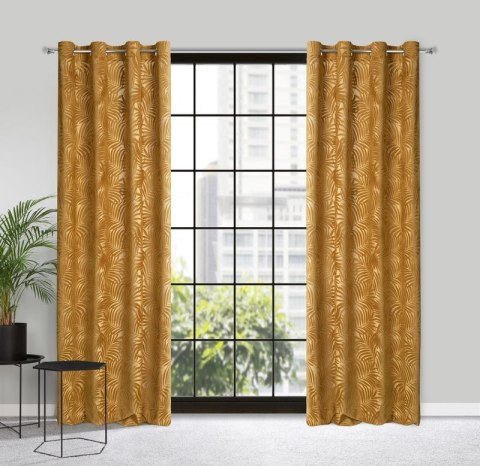 Zasłona gotowa LIVIA 140x250 cm kolor miodowy