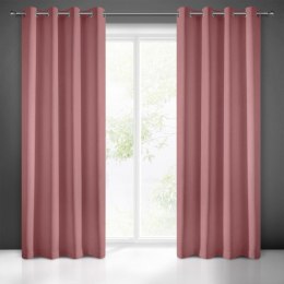 Zasłona gotowa Rita 140x250 cm kolor ciemnoróżowy przelotki