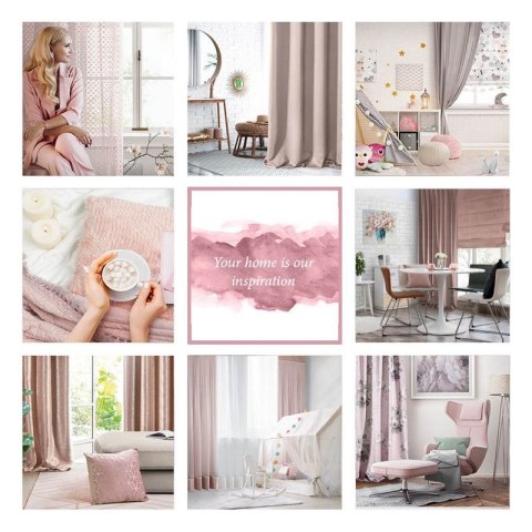 Zasłona gotowa RIVA 140x270 cm kolor różowy