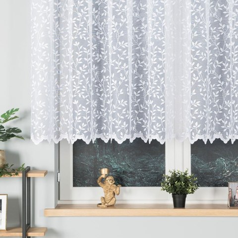 Firanka żakardowa na metry 023058 wysokość 125 cm kolor biały