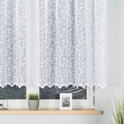 Firanka żakardowa na metry 023058 wysokość 135 cm kolor biały
