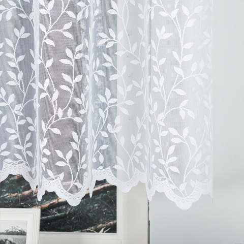 Firanka żakardowa na metry 023058 wysokość 135 cm kolor biały