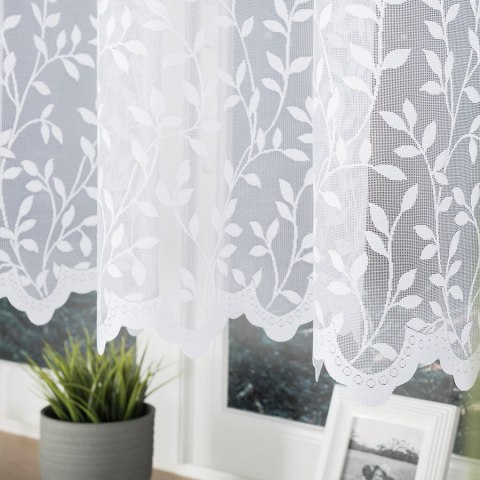 Firanka żakardowa na metry 023058 wysokość 135 cm kolor biały