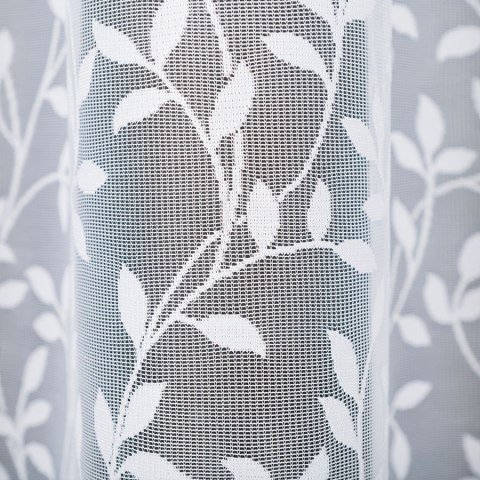 Firanka żakardowa na metry 023058 wysokość 135 cm kolor biały