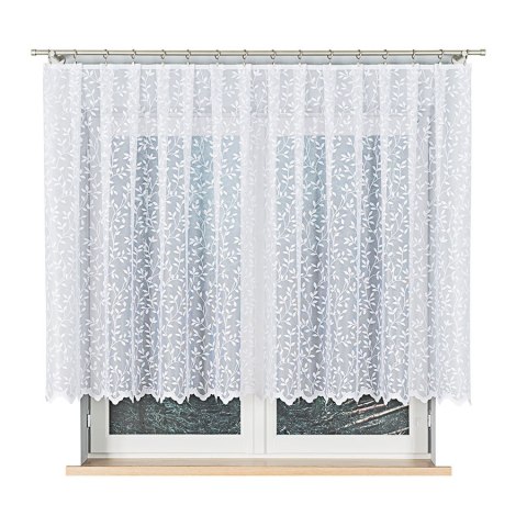 Firanka żakardowa na metry 023058 wysokość 135 cm kolor biały