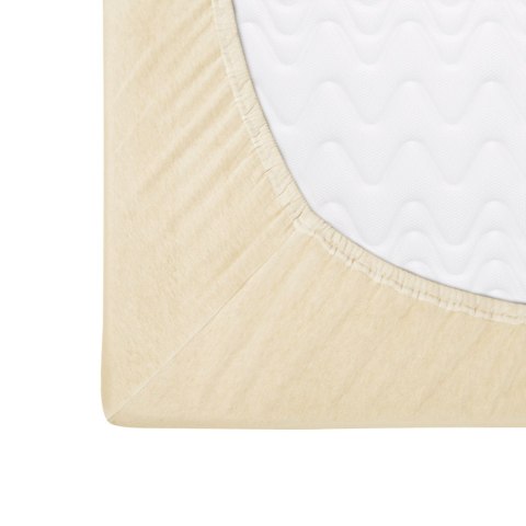 Prześcieradło jersey z gumką 220x200 cm kolor krem Prześcieradło jersey z gumką 220x200 cm kolor krem