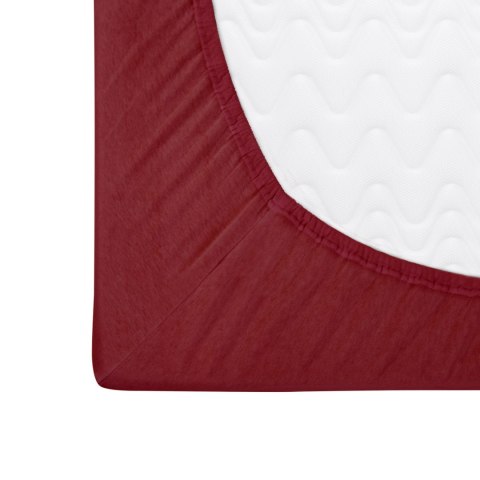 Prześcieradło jersey z gumką 220x200 cm kolor bordo Prześcieradło jersey z gumką 220x200 cm kolor bordo