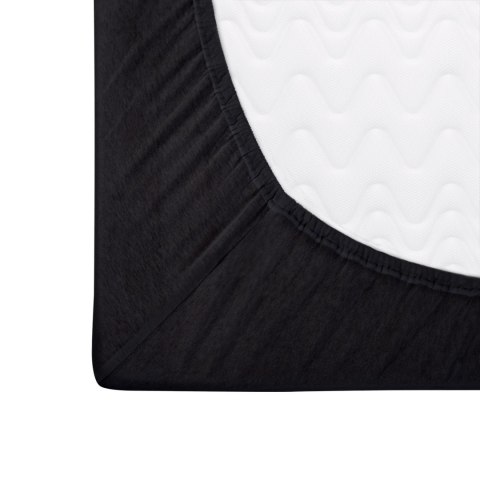 Prześcieradło jersey z gumką 160x200 cm kolor czarny