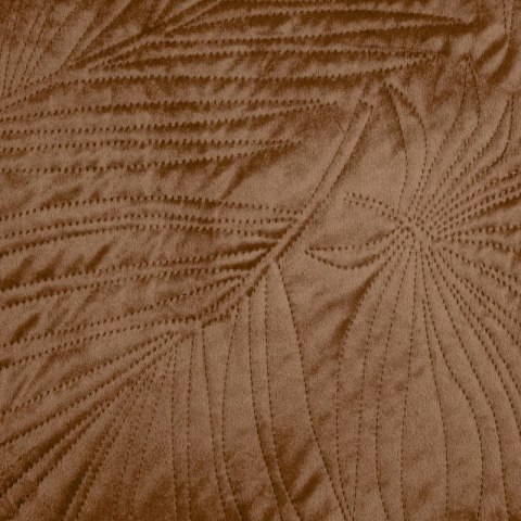 Narzuta welwetowa pikowana we wzór liści palmy LUIZ 200x220 cm kolor ceglany