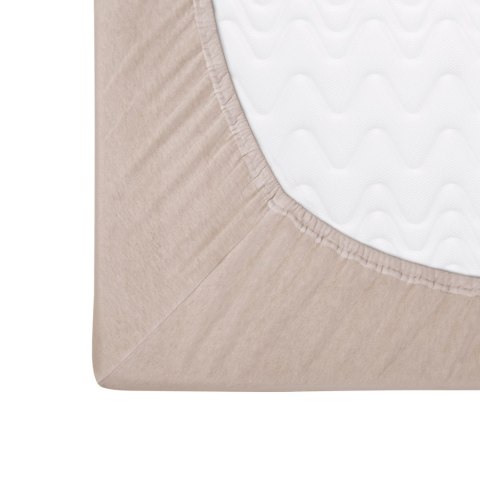 Prześcieradło jersey z gumką 90x200 cm kolor beż