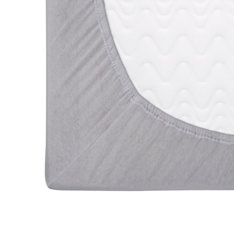Prześcieradło jersey z gumką 220x200 cm kolor popiel Prześcieradło jersey z gumką 220x200 cm kolor popiel