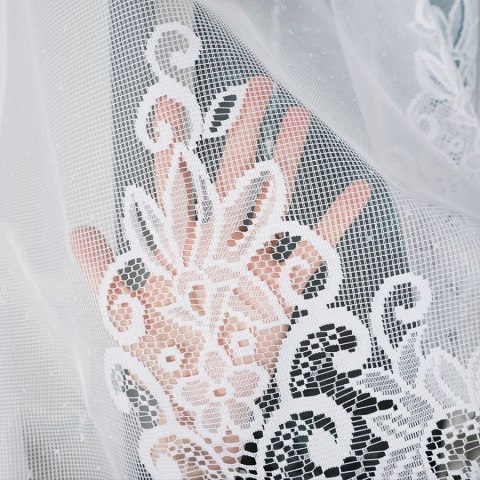 Firanka gotowa żakardowa BERENIKA rozmiar 140x300 cm kolor biały