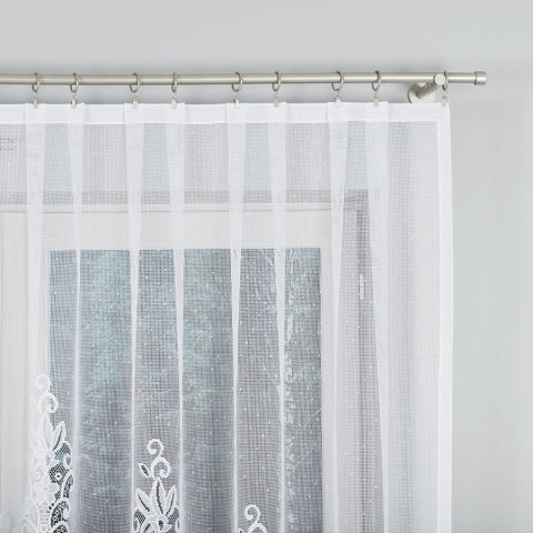 Firanka gotowa żakardowa BERENIKA rozmiar 140x300 cm kolor biały