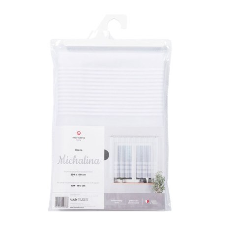 MICHALINA Firanka konfekcjonowana, 120x200cm, kolor 001 biały 000326/000/001/120200/1